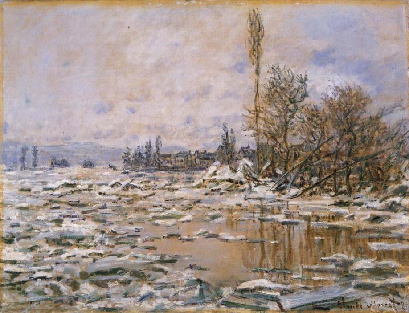 Claude Monet Breakup of Ice,Grey Weather China oil painting art